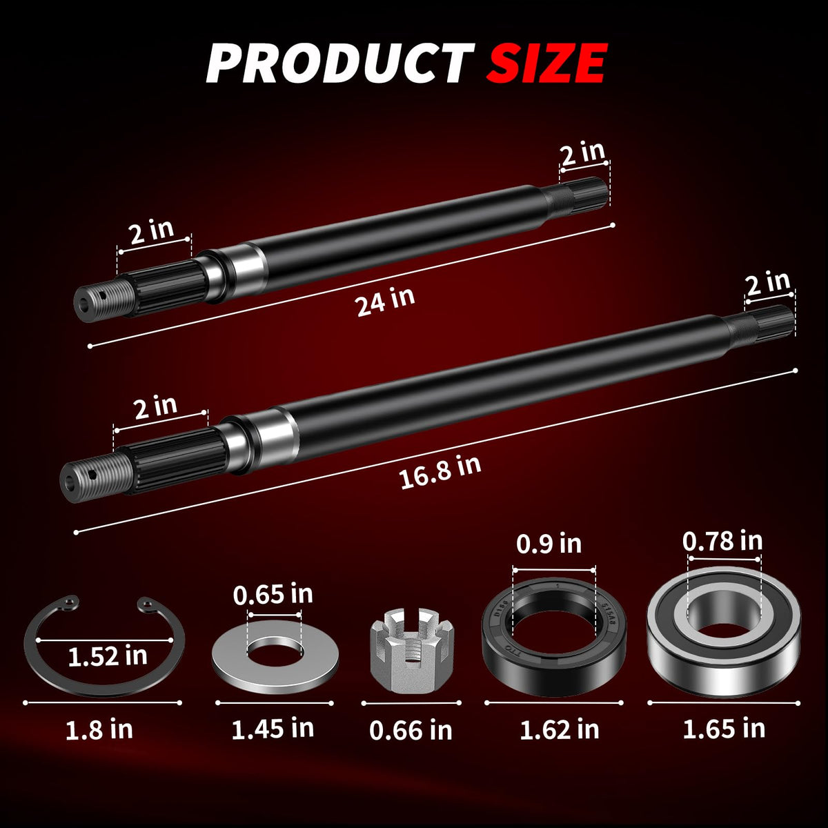 CASISPRO cotter-pins resist loosening for safer EZGO rear axle operation.