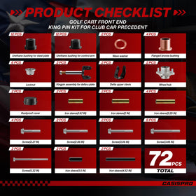 CASISPRO deluxe front-end parts pack includes essential rebuild components.