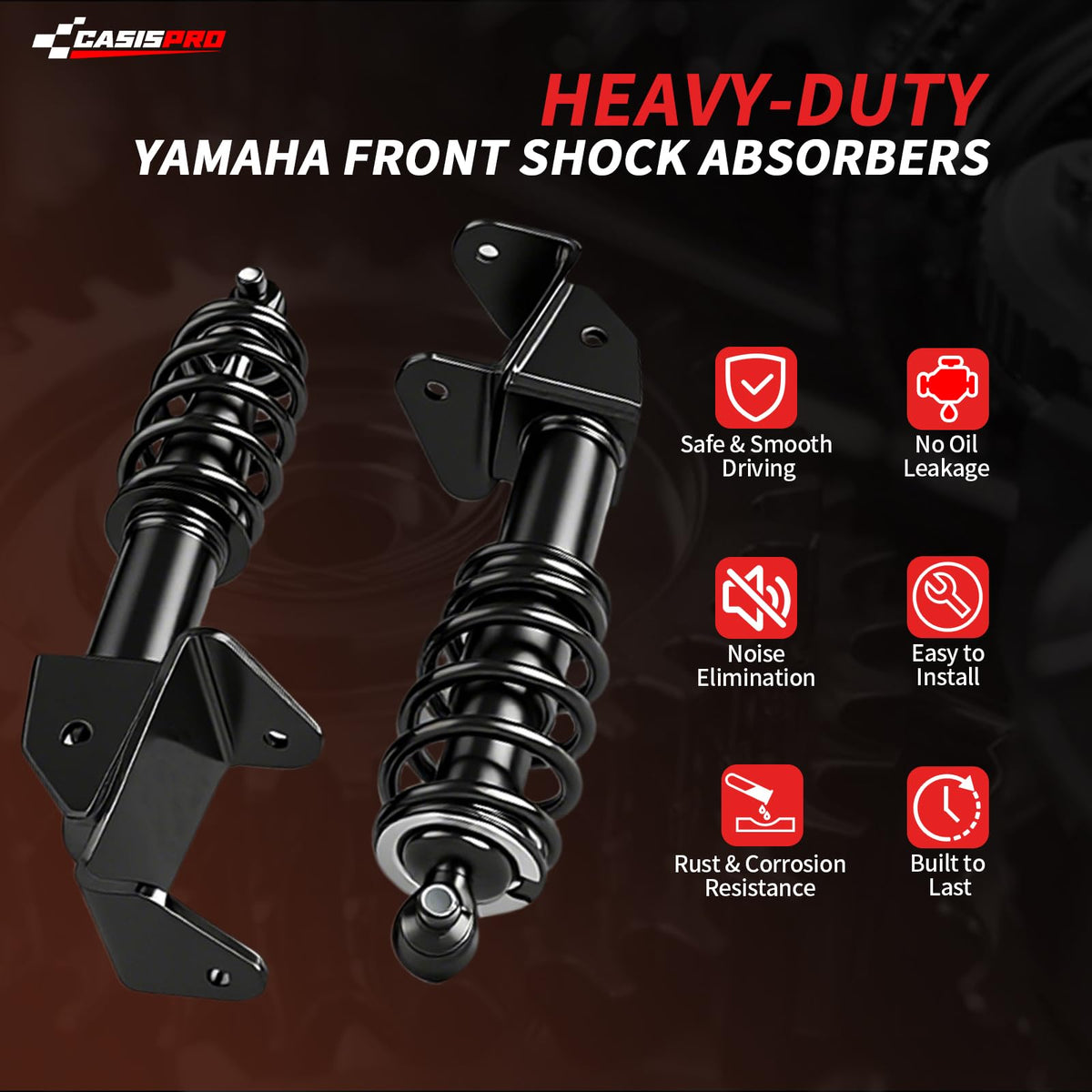 CASISPRO G29 front shock passenger-side delivers stable handling on uneven surfaces.