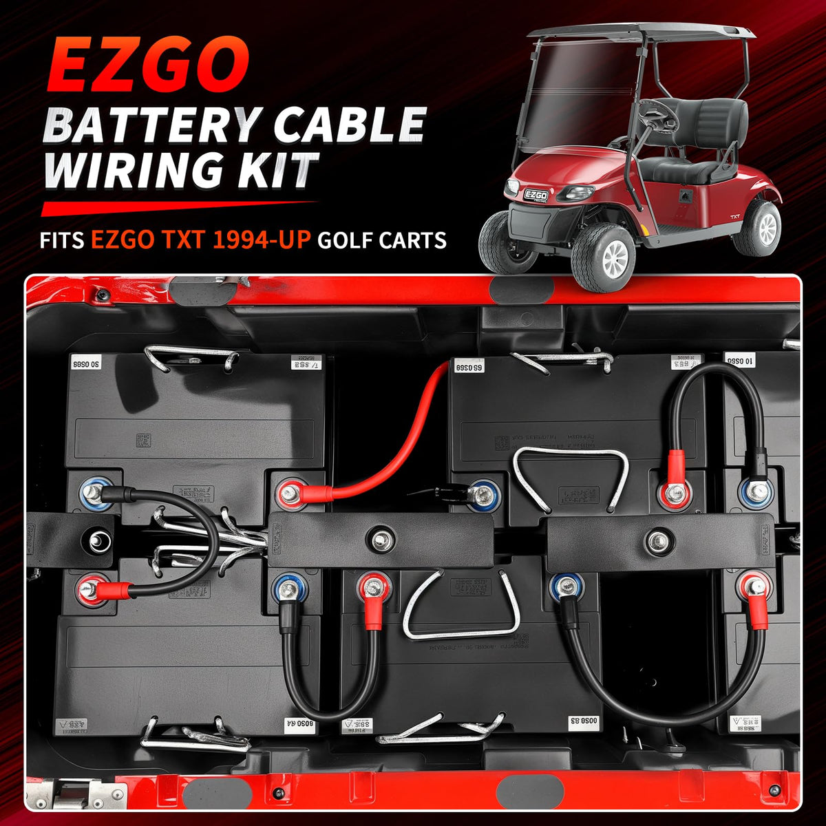 Casispro kit packaging view shows complete 7-piece EZGO wiring upgrade.
