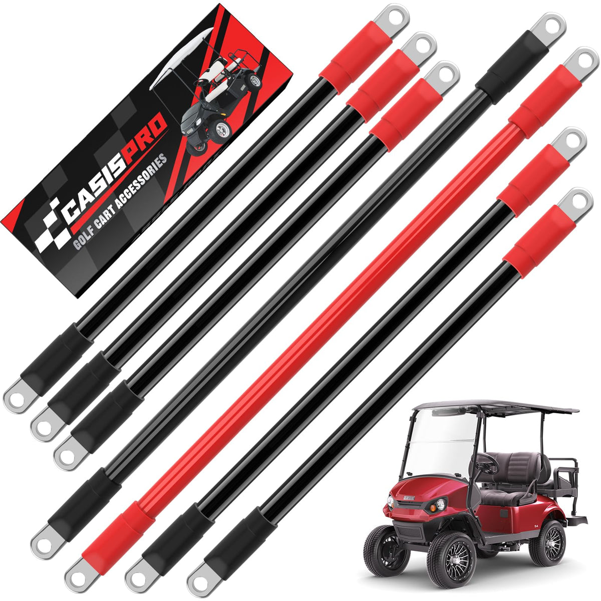 Casispro golf cart main black 26in cable for EZGO TXT with strong conductivity.