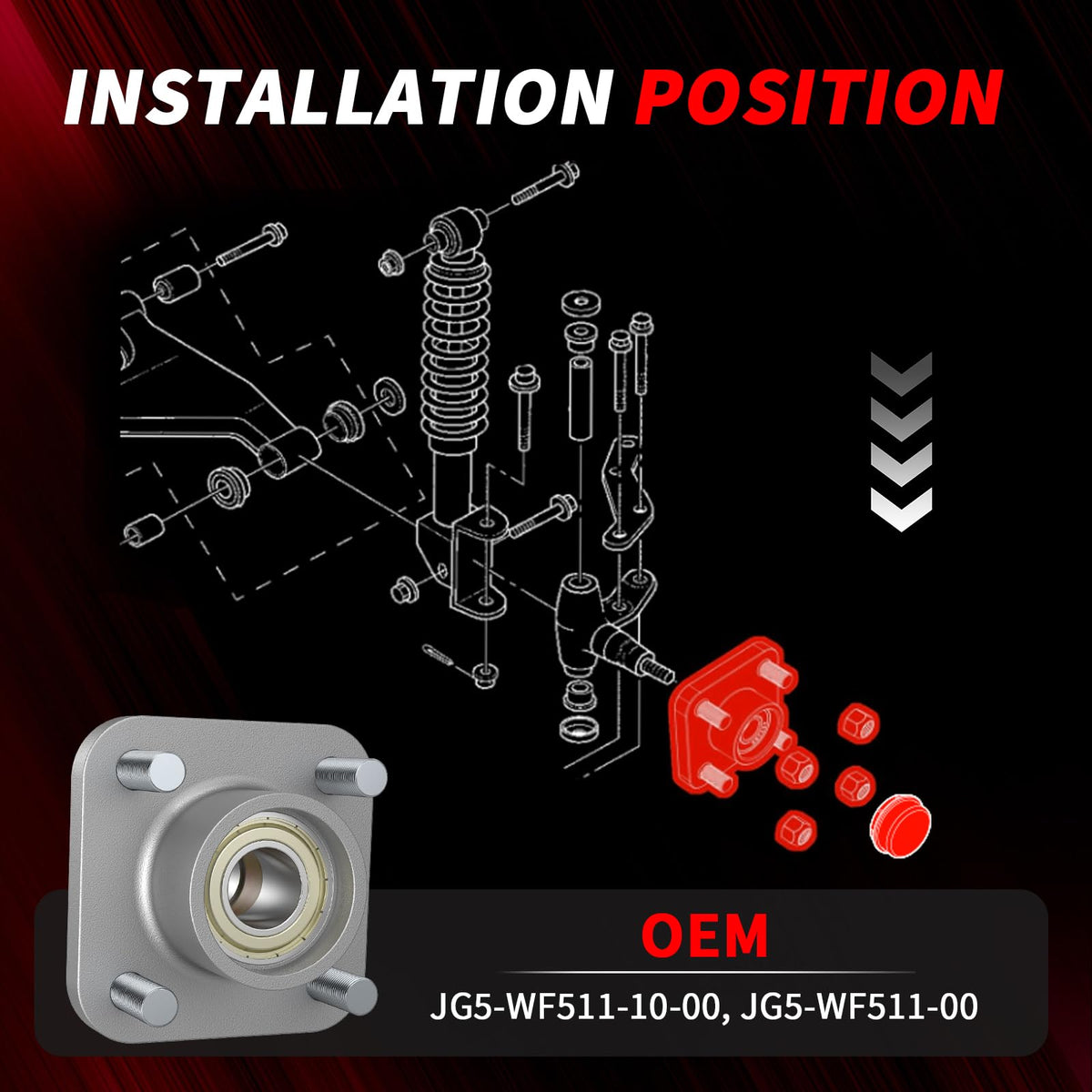 CASISPRO hub nuts and components included for a complete upgrade