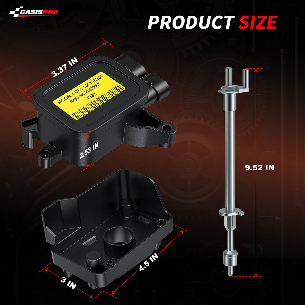 CASISPRO MCOR4 spring maintains consistent lever tension.