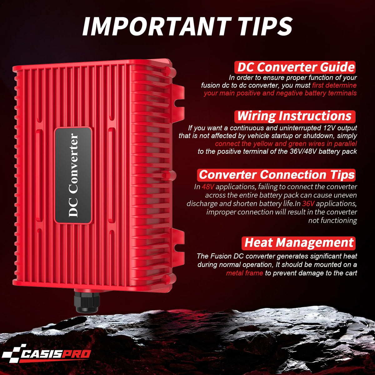 CASISPRO suitable for LED strips, displays, motors, and solar projects.
