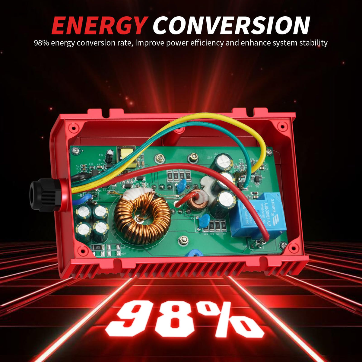 CASISPRO voltage reducer provides anti-reverse and overload protections.