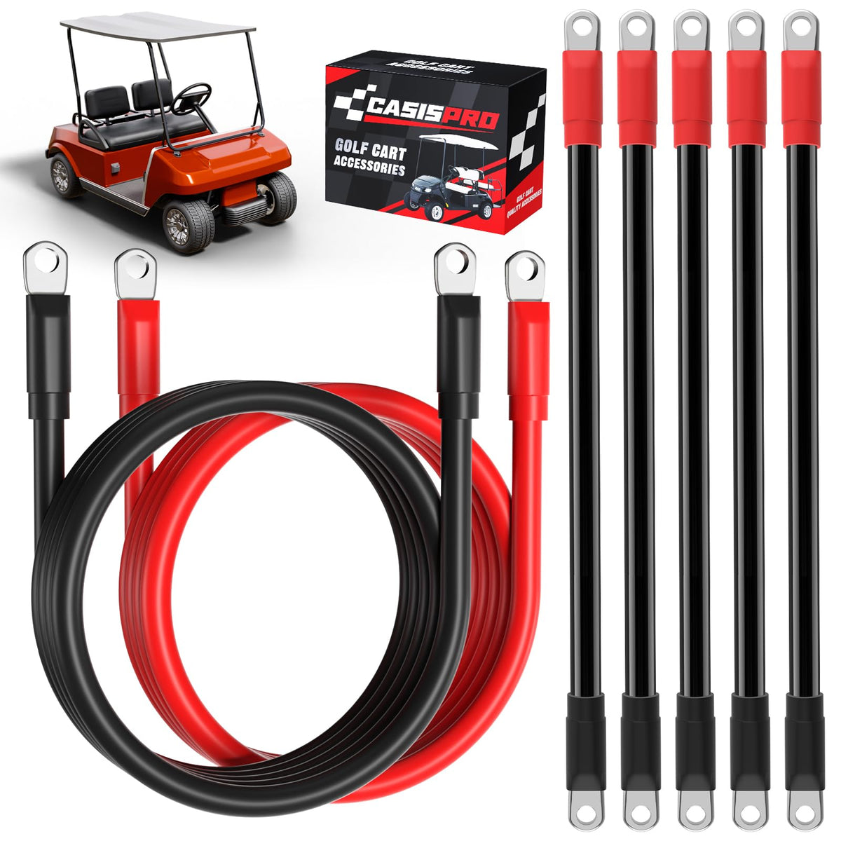 CASISPRO upgraded Club Car cables assembly for DS and Precedent models, secure connections.