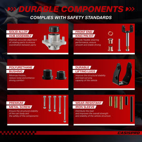 CASISPRO upper clevis assembly for precise front-end alignment.