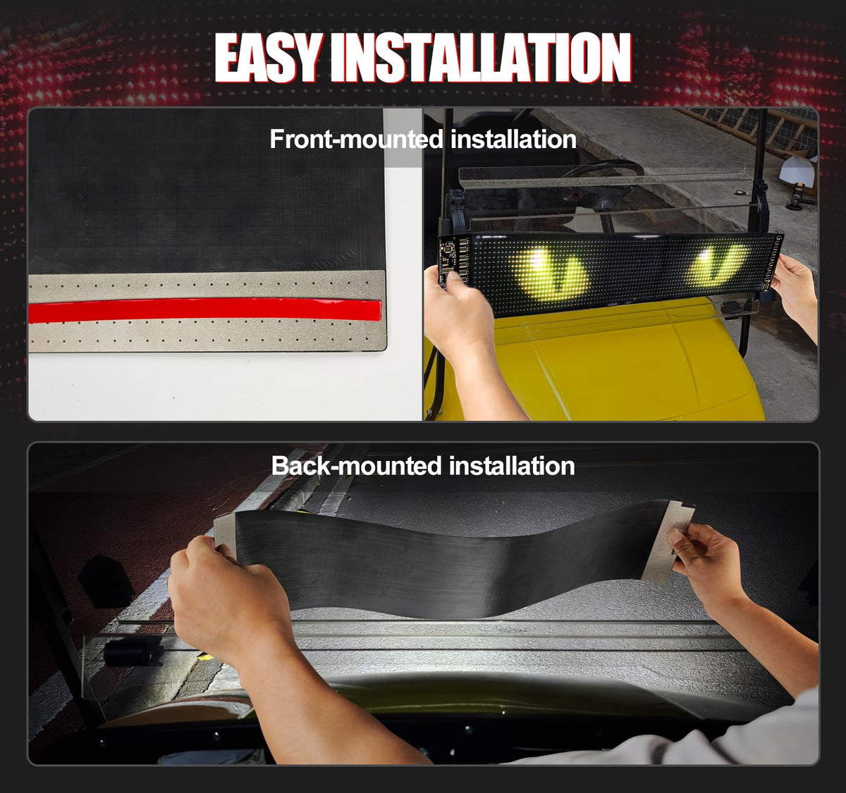 CASISPRO versatile LED display fits golf carts and trucks for events