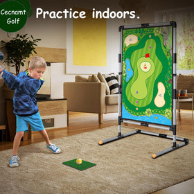 Cecnamt Golf Chipping Game stand and base provide a stable setup.