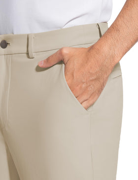 CEITAJUI khaki casual trousers showing wrinkle-resistant fabric for smart office wear.