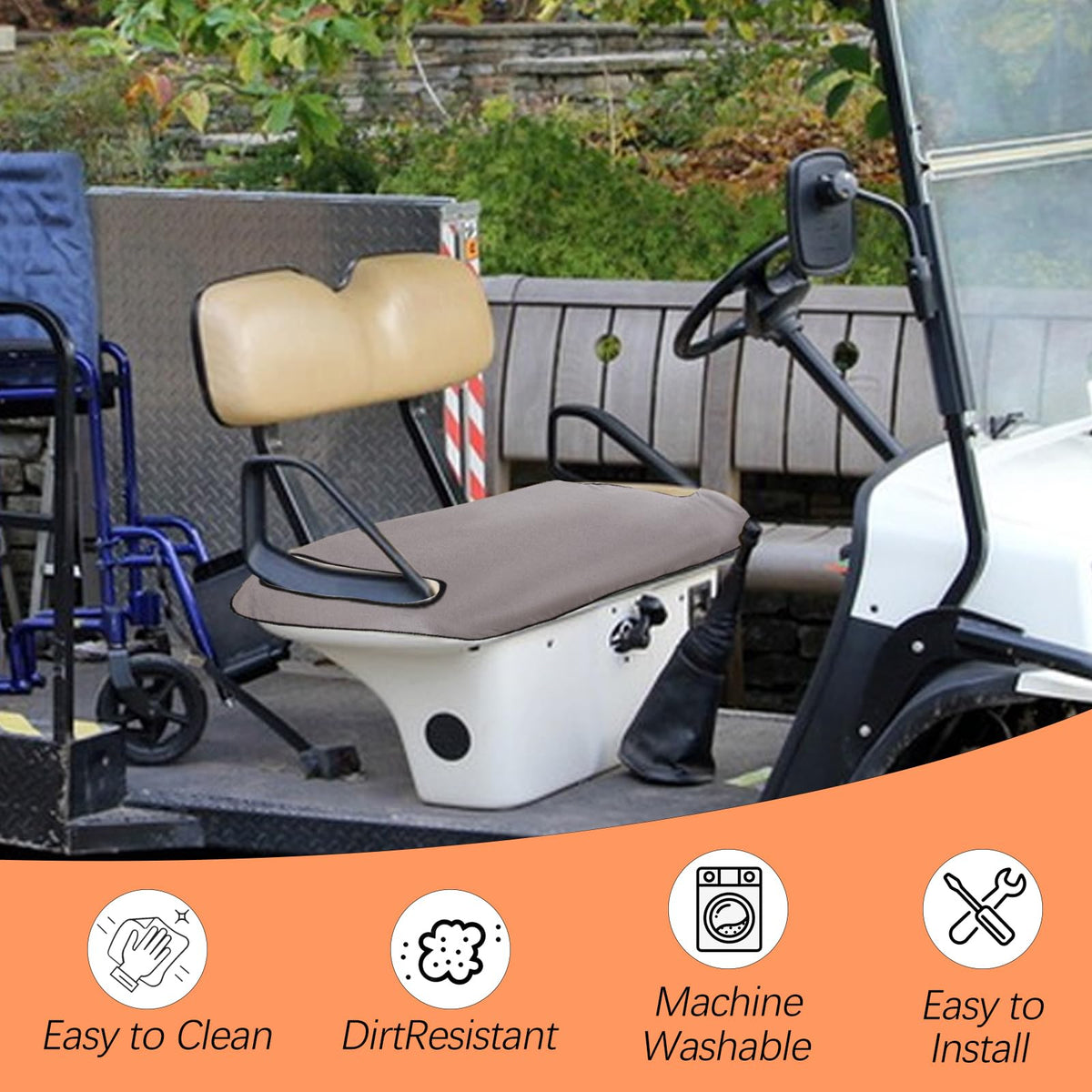 Cemgyiuk seat cover installs quickly on EZGO Club Car carts