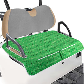 CEMGYIUK heavy-duty golf cart seat cover on a two-person bench protects from water and dirt