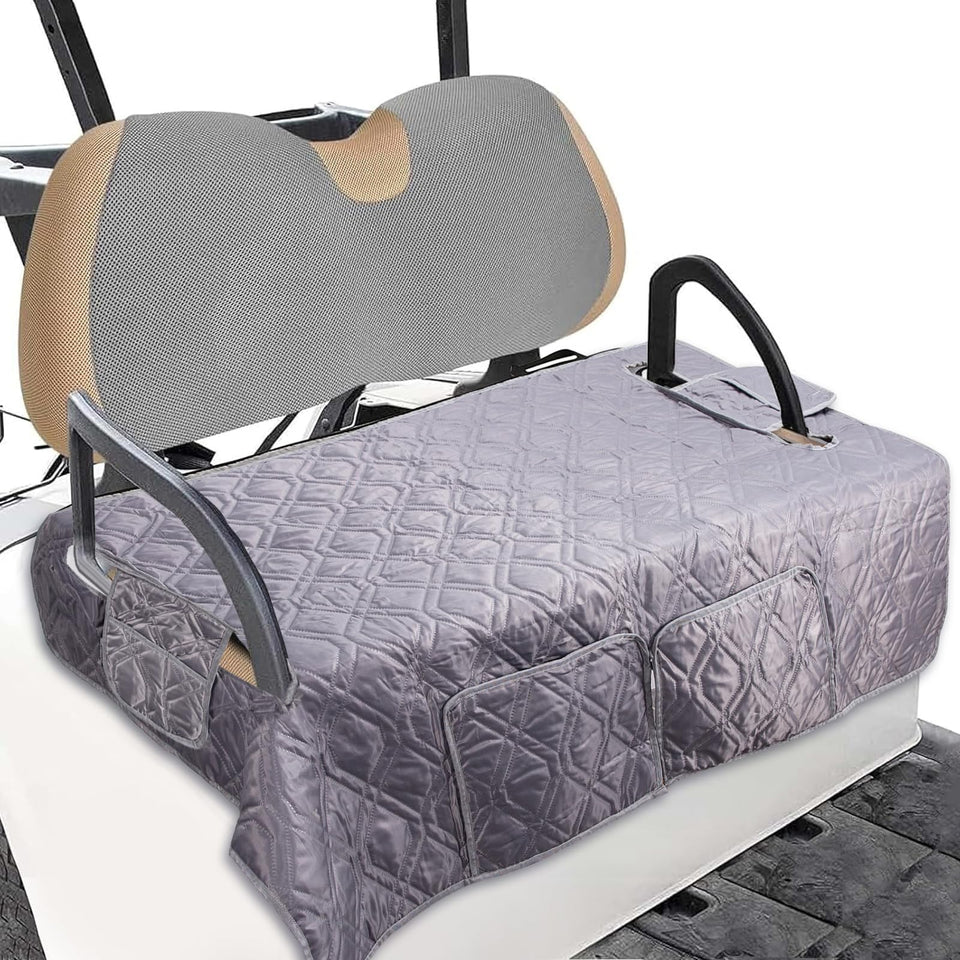 CEMGYIUK waterproof golf cart seat covers protecting seats from rain and spills.