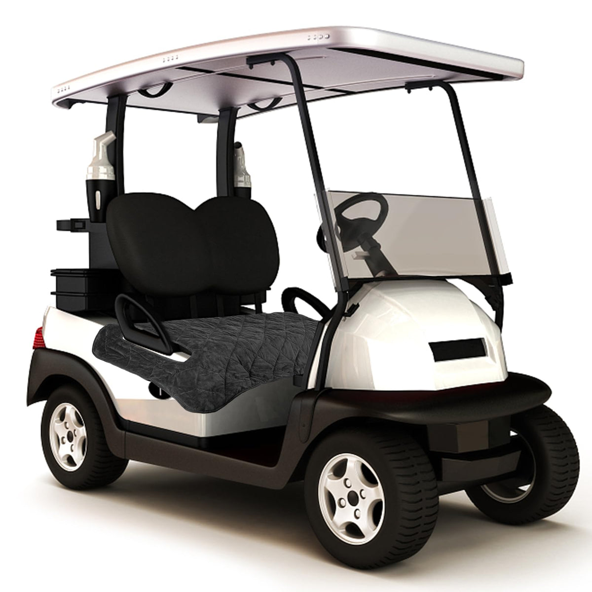 CEMGYIUK golf cart seat cover with pocket stores small items.