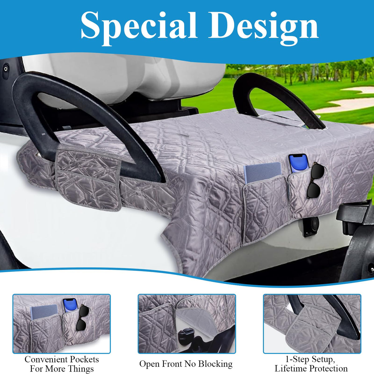 CEMGYIUK universal fit for two-person Club Car seats and other brands.