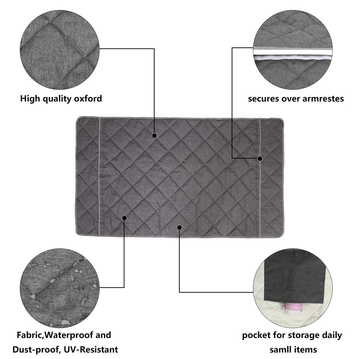 Cemgyiuk winter golf cart blanket with pocket keeps essentials within reach.