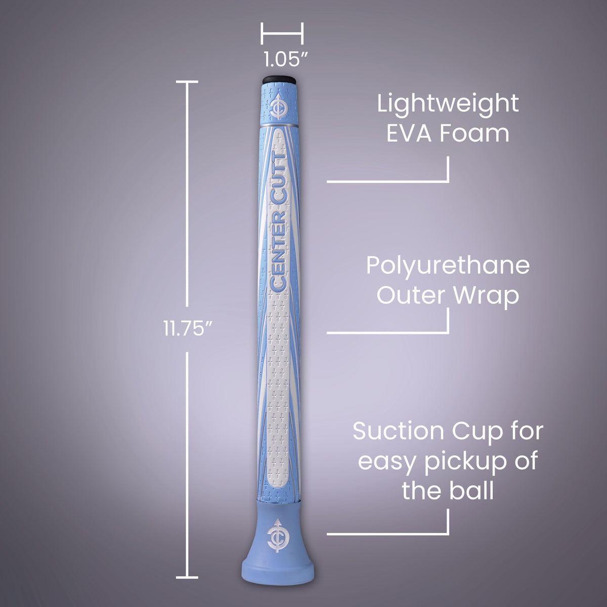 Center Cutt ball pickup suction cup enabling effortless ball retrieval.