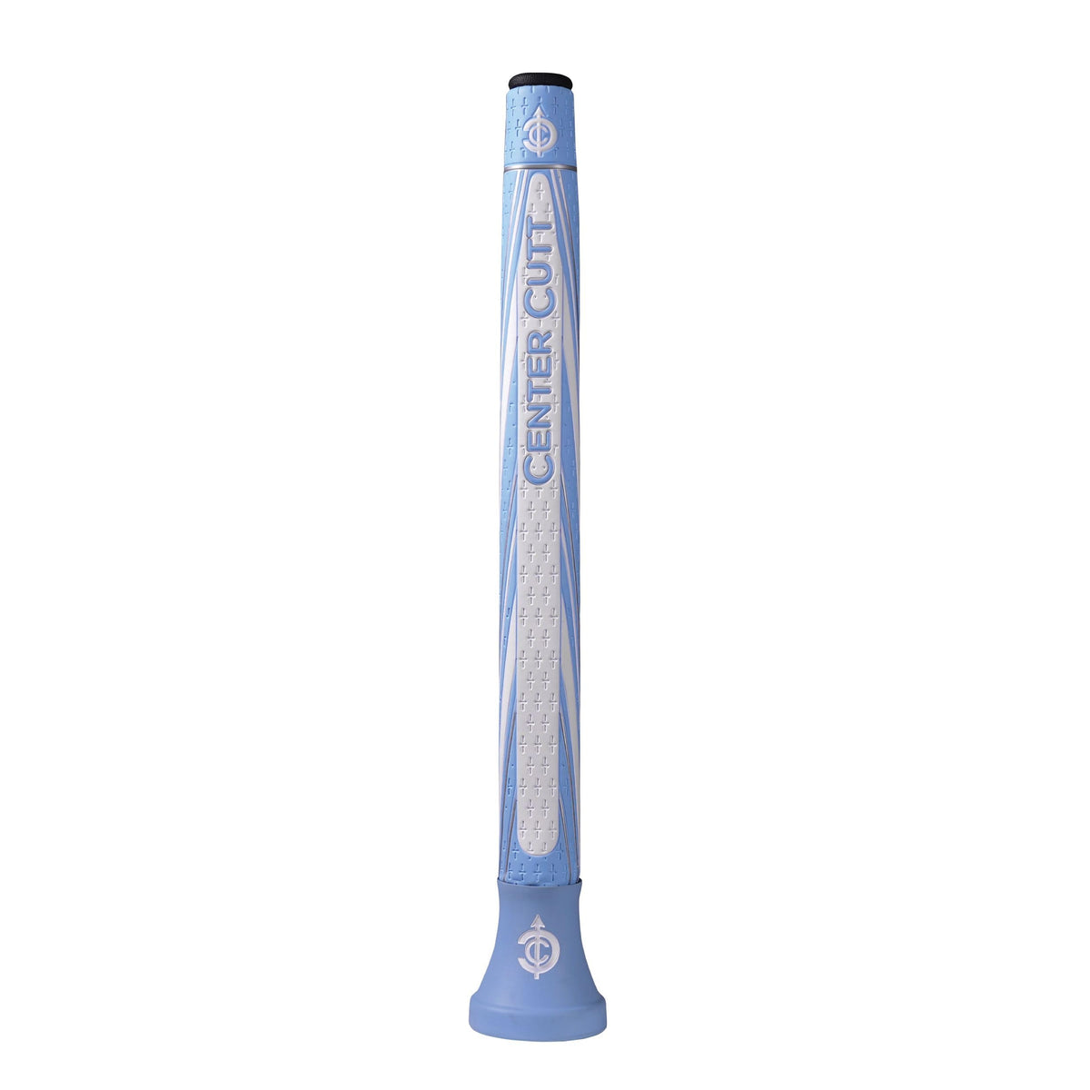 Center Cutt golf putter grip in sky blue offering improved feel and control.
