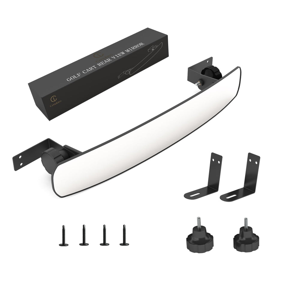 Cenulavo 16.5 inch panoramic rear view mirror for expansive cart visibility