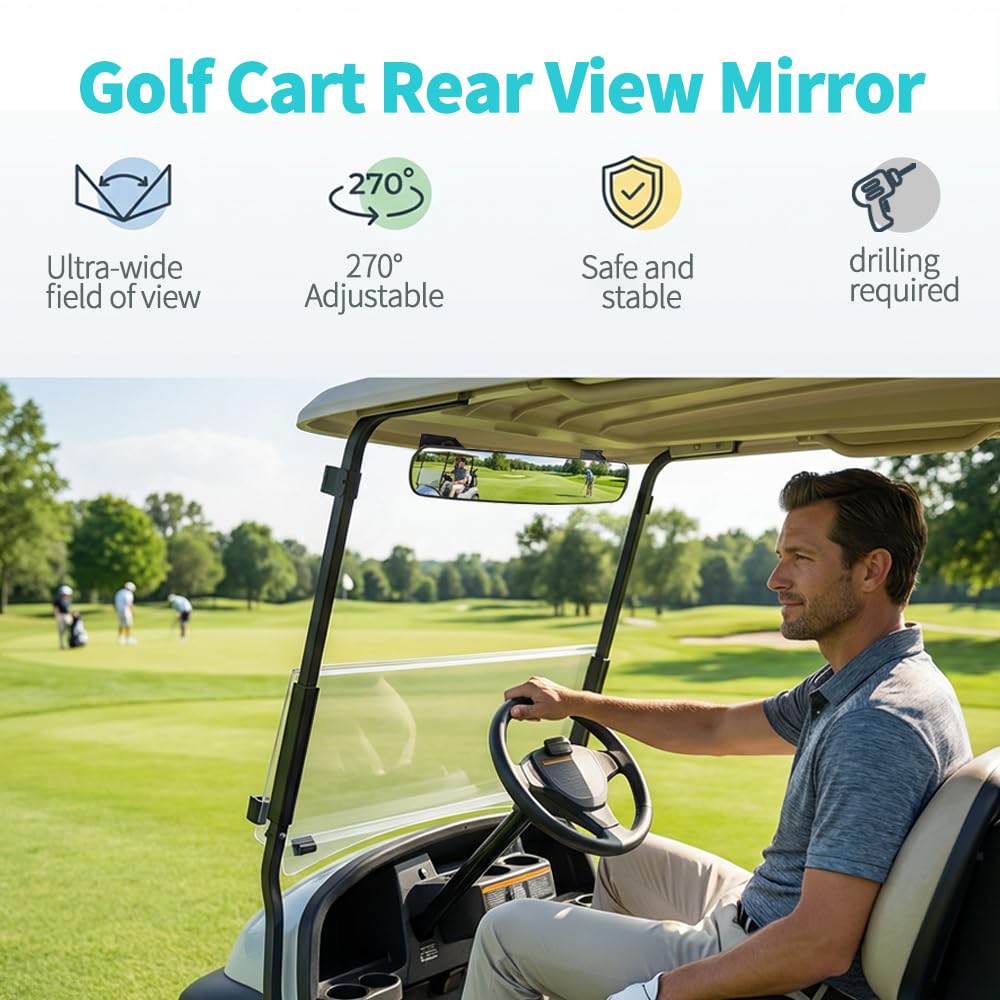 Cenulavo 270 degree adjustable rear view mirror for flexible angles