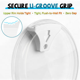 Ceoighe curved hook secures discs with a snug grip for confident display.