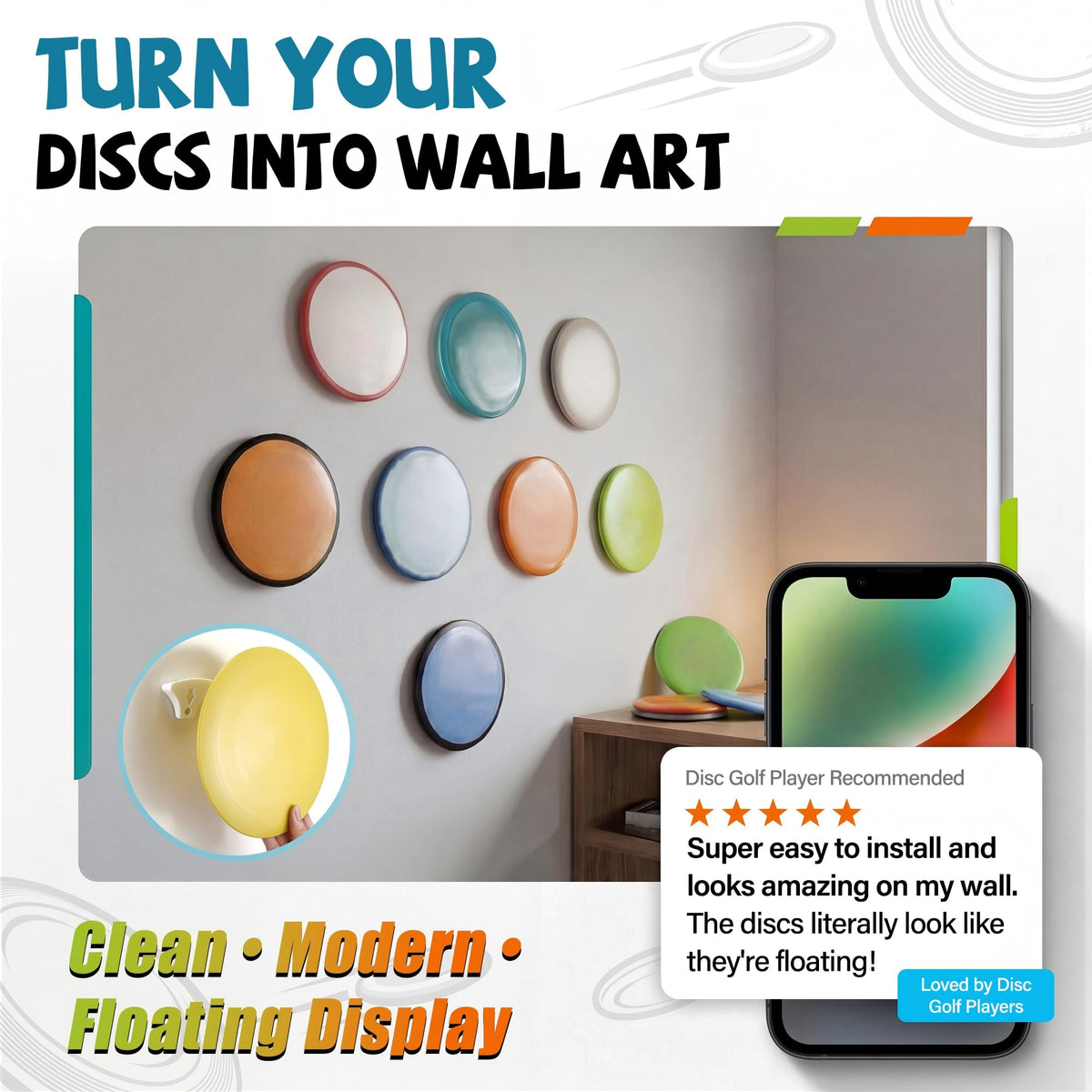 Ceoighe wall hanger with screw option offers permanent security when desired.