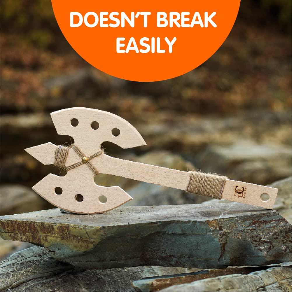 CG HOME play axes outdoors for kids 8+, sturdy natural wood.