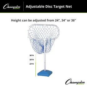 Champion Sports Disc Target Net opening measures 14 by 30 inches for defined targets.