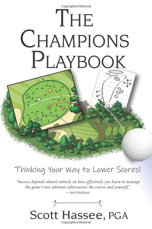 The Champions Playbook cover highlights strategic thinking for lower golf scores.