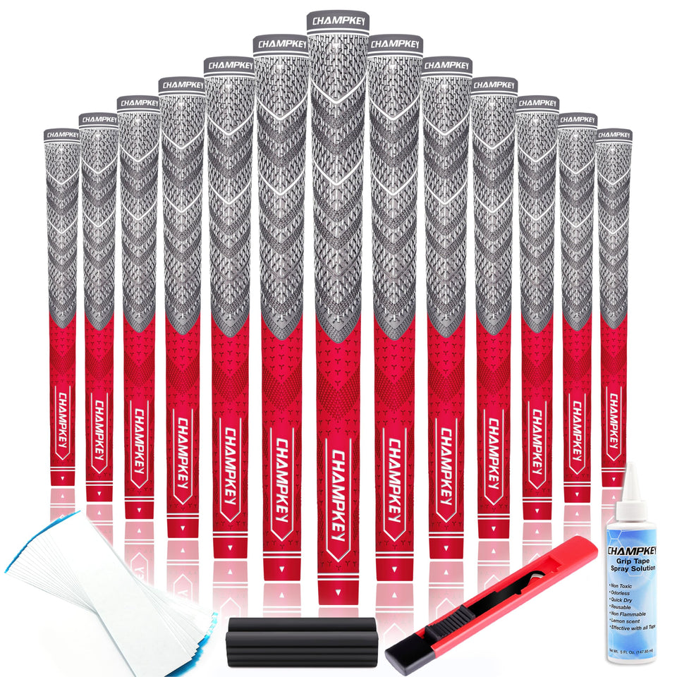 CHAMPKEY advanced hybrid golf grips 13-pack with durable all-weather traction.