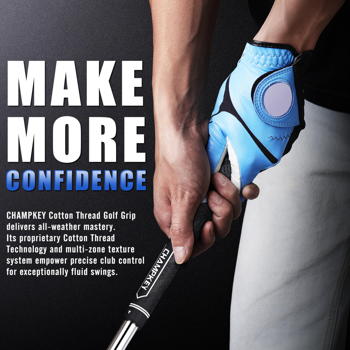 CHAMPKEY full repair kit included for easy regripping.