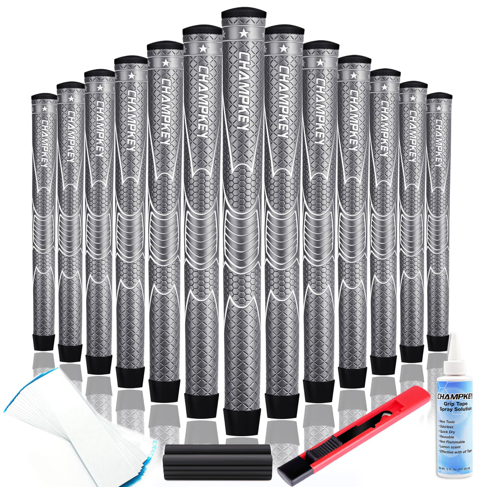 CHAMPKEY comfortable polyurethane golf grips outer texture closeup for enhanced grip feel.