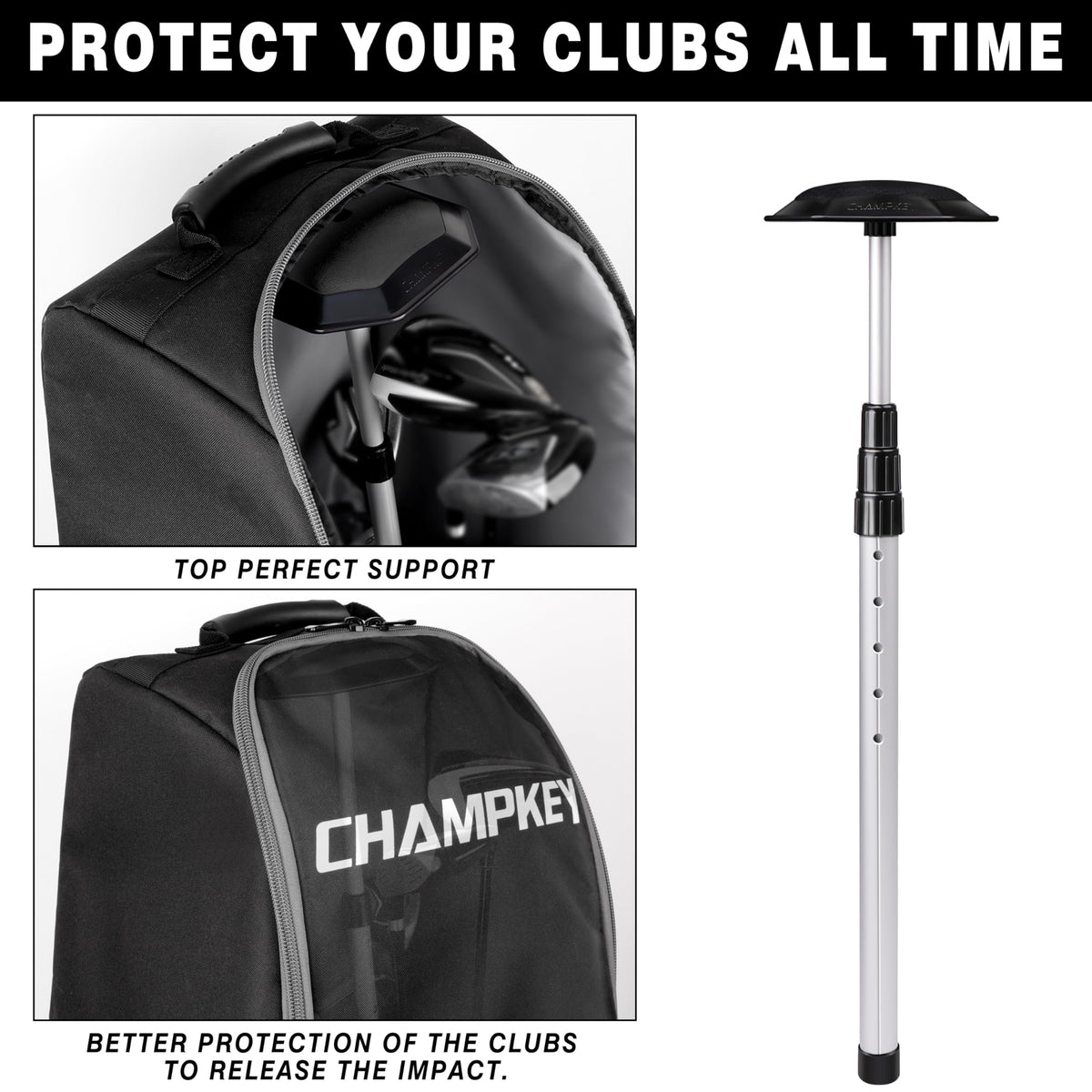 Champkey design and patent credits highlight premium construction