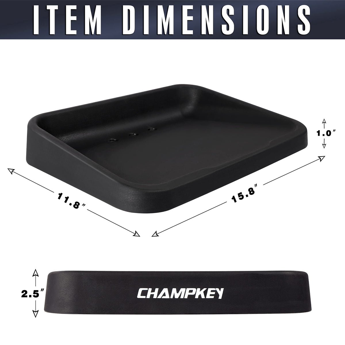 CHAMPKEY tray drainage holes keep surface dry and clean during sessions.