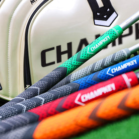 CHAMPKEY Golf Grips included tools kit image showing solvent, tapes, vise clamp and blade