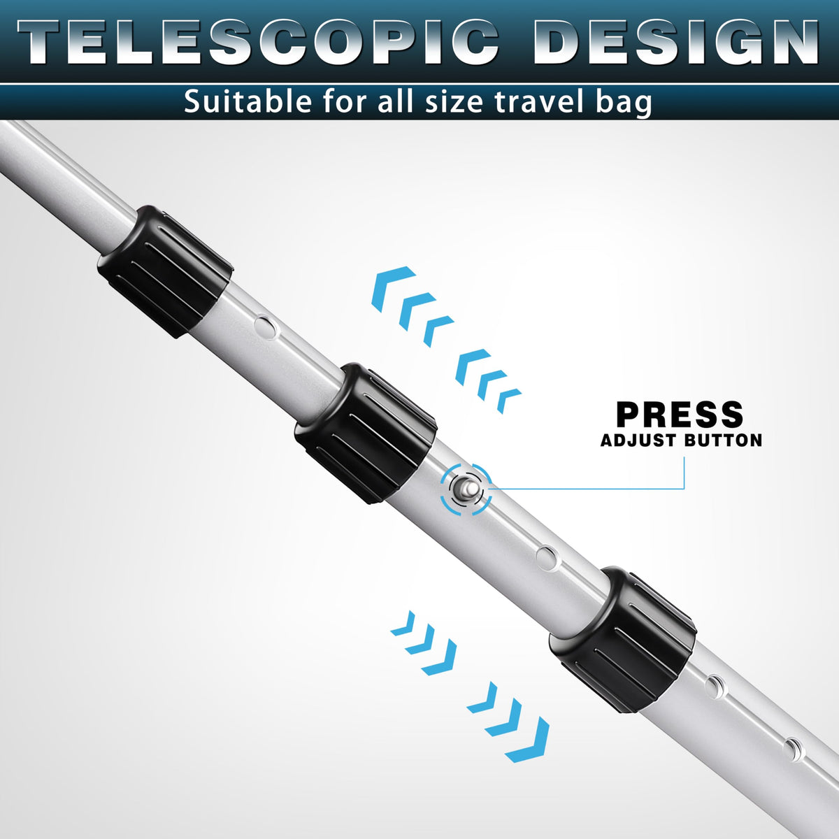 CHAMPKEY travel rod shows vibration resistance and rigid support for clubs
