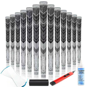 CHAMPKEY Half Cord Grips front view with 13-pack kit for quick on-course upgrades.