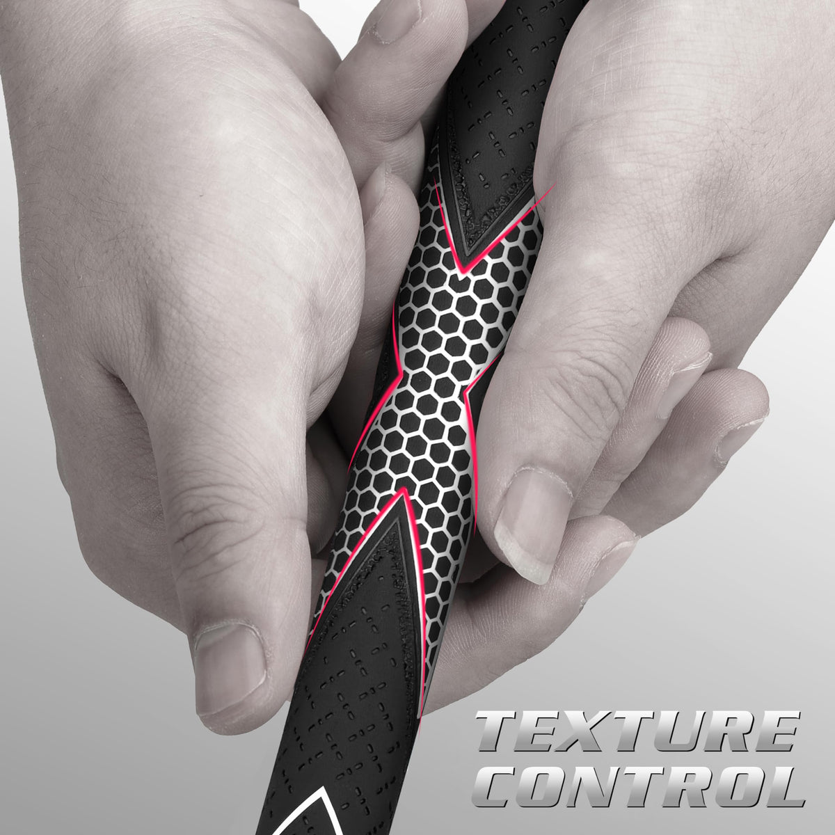 CHAMPKEY micro texture control shows three distinct patterns for varied grip feel.