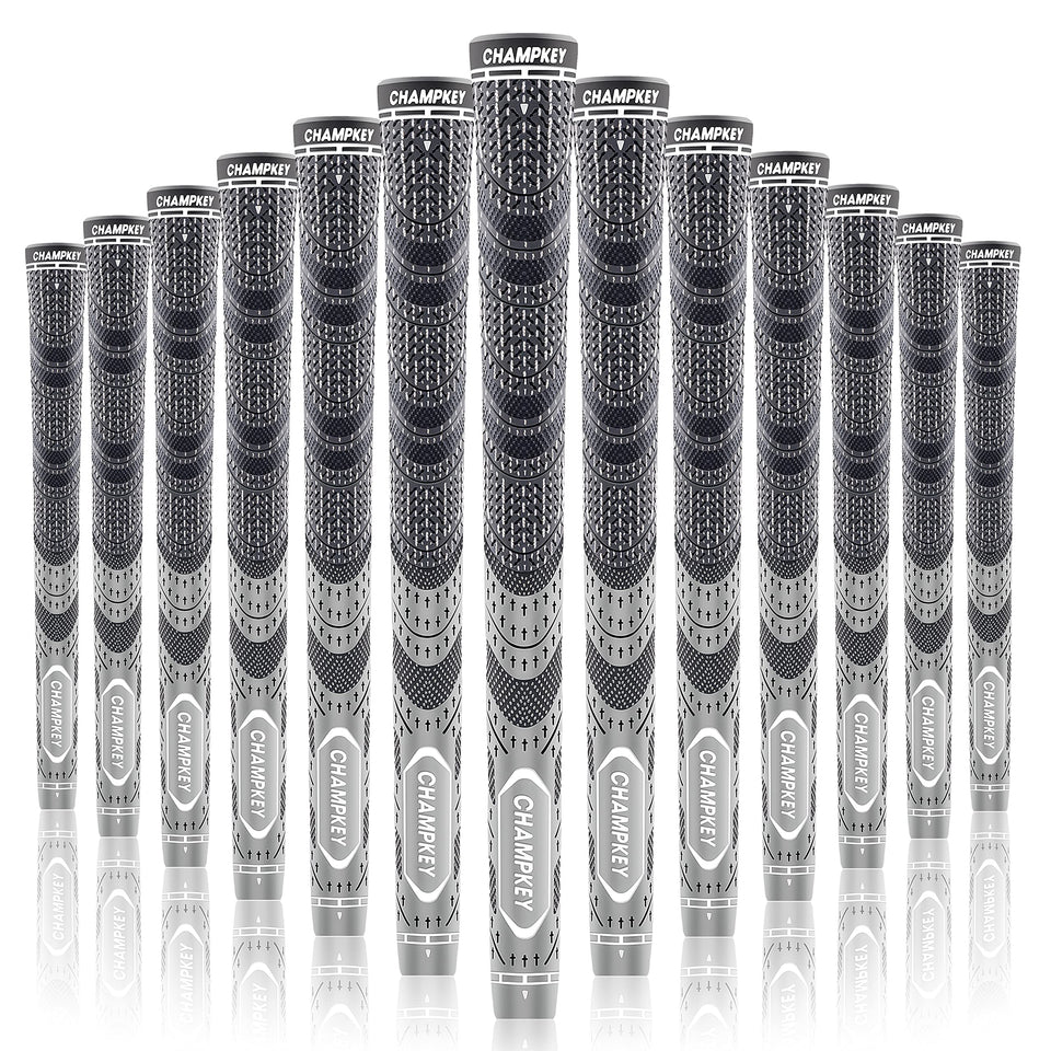 CHAMPKEY Premium Hybrid Golf Grips 13-pack packaging for full club replacement.