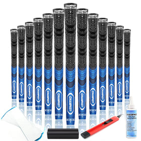 CHAMPKEY Premium Hybrid Golf Grips close-up showing soft texture for reliable traction.