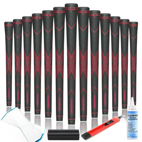 CHAMPKEY Premium rubber golf grips 13-pack front view showing organized grip set for practice