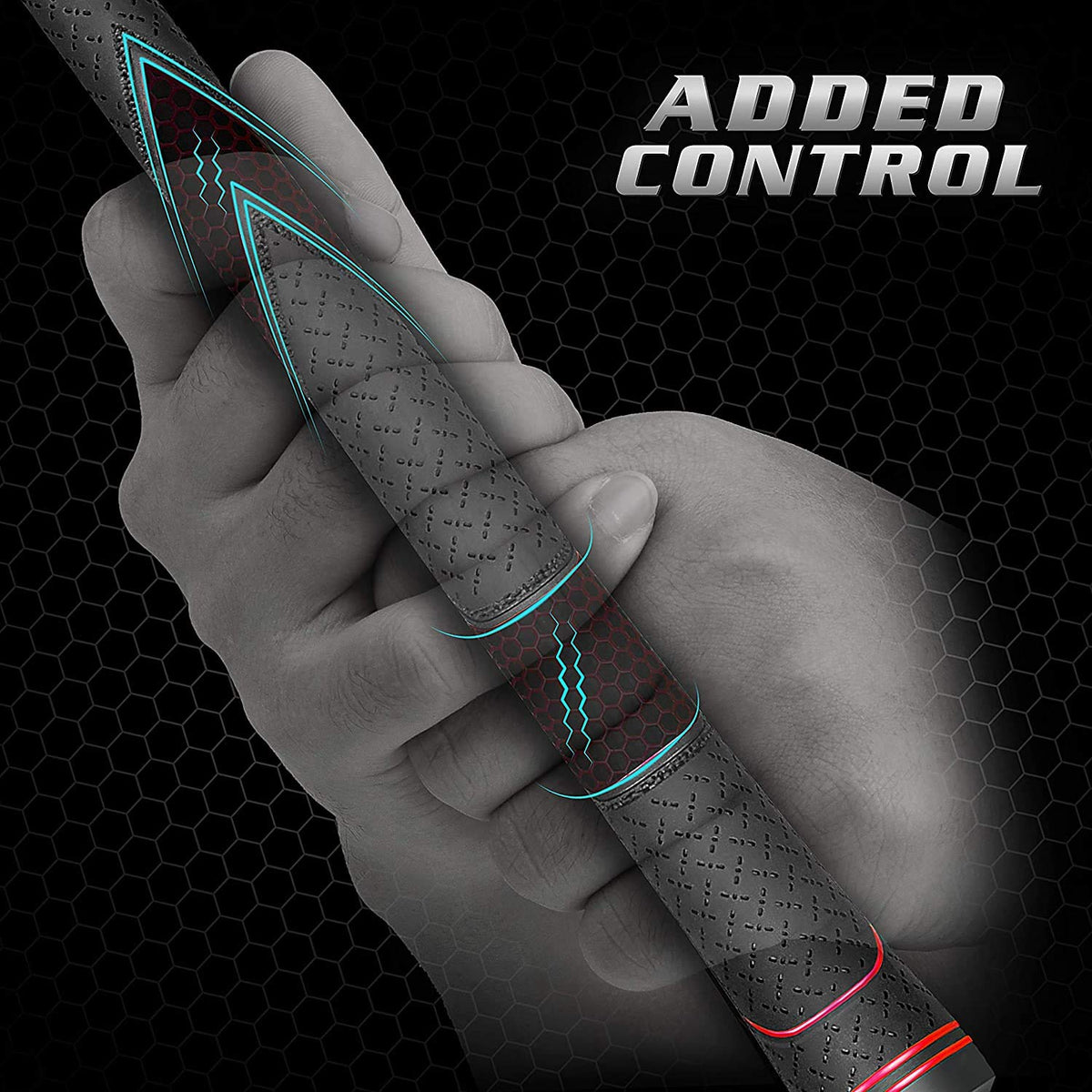 CHAMPKEY grip featuring traditional taper for lighter grip pressure during swing