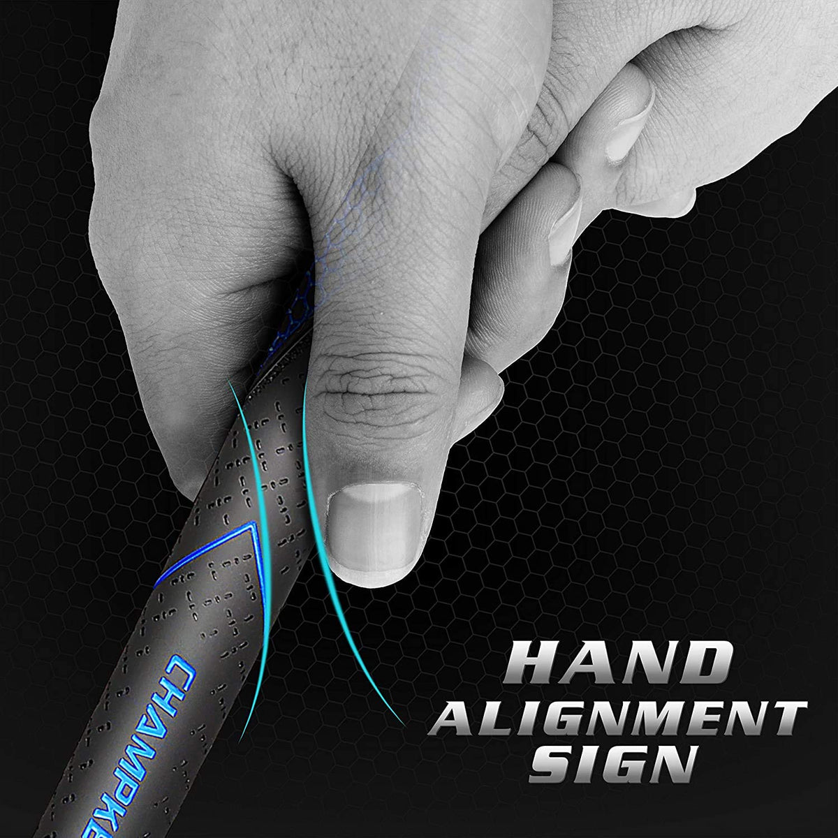 CHAMPKEY core size 0.600-inch round grip close-up for a consistent fit
