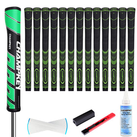CHAMPKEY soft rubber golf grips 13-pack on display for all-weather stability