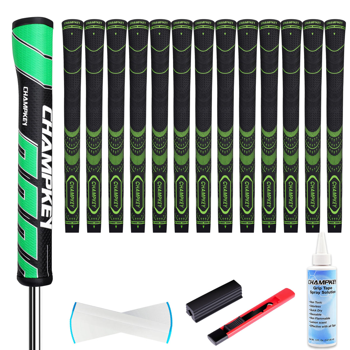 CHAMPKEY soft rubber golf grips 13-pack for stable all-weather grip