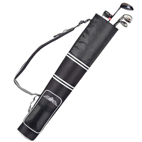 Champkey USA golf carry bag in black front view showing lightweight travel-friendly design