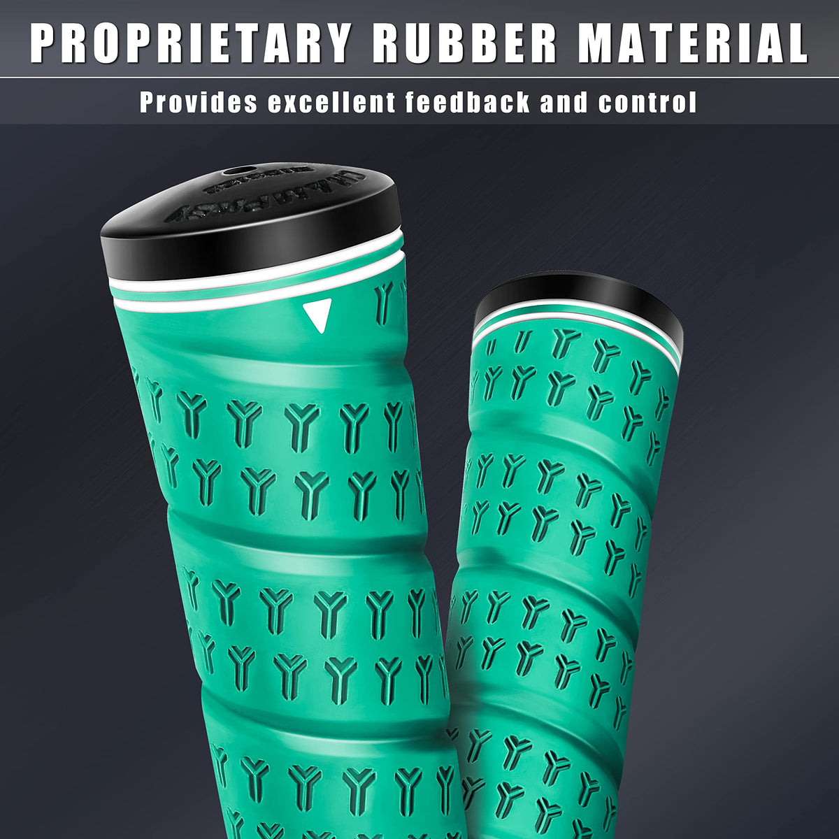 CHAMPKEY Wrap-Y green midsize grips for a wide range of players.