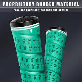 CHAMPKEY Wrap-Y green midsize grips for a wide range of players.