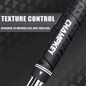 CHAMPKEY Wrap-Y grips tapered profile supports lighter grip pressure during swings.