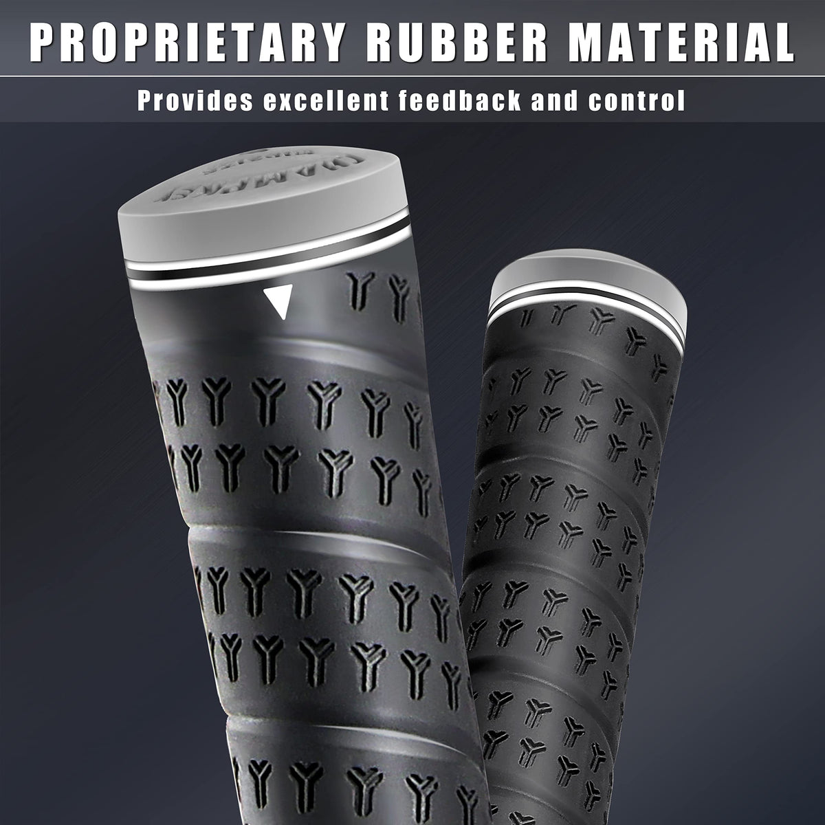 CHAMPKEY Wrap-Y rubber material emphasizes high feedback for precise ball response.